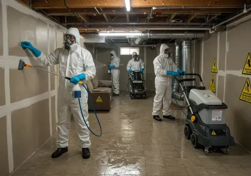 Basement Moisture Removal and Structural Drying process in Genola, UT